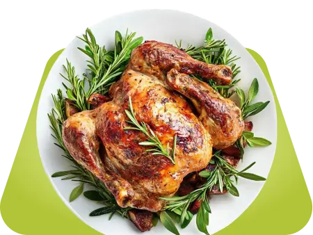 Обед - запечённая курица с овощами и киноа